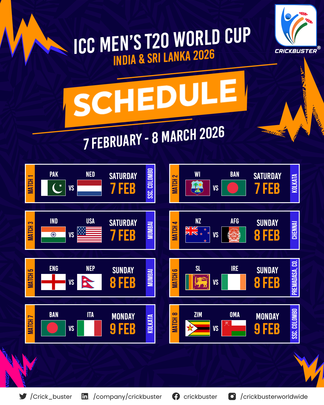 ICC Men’s T20 World Cup 2026 Tickets, Schedule, Hospitality and Travel Package - photo 6